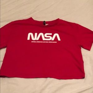 Red NASA crop top